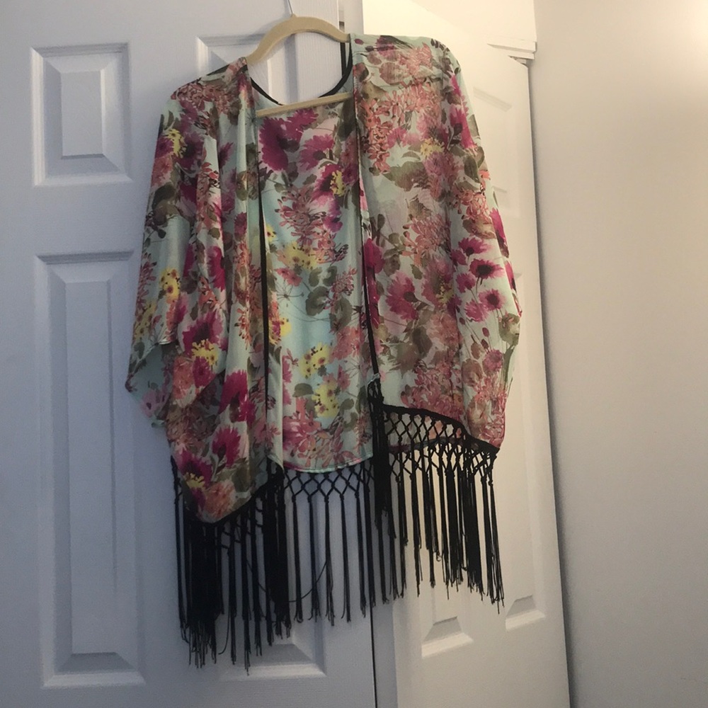 Sheer floral shall